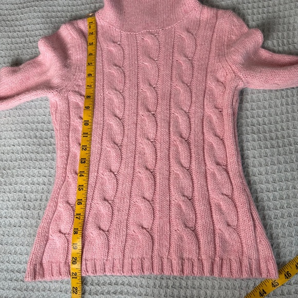 Vintage Y2K Maurices Sweater Womens Small Pink Cowl Neck Cable Knit Chunky 90s - Picture 7 of 7
